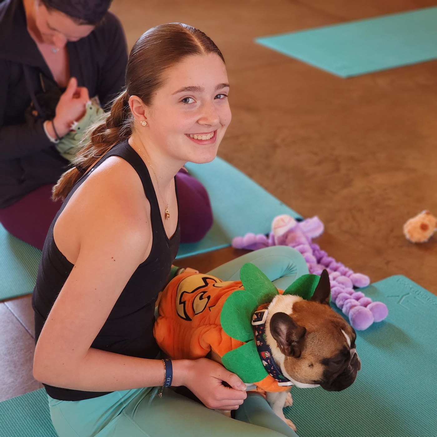 Puppy yoga with Forever Frenchies