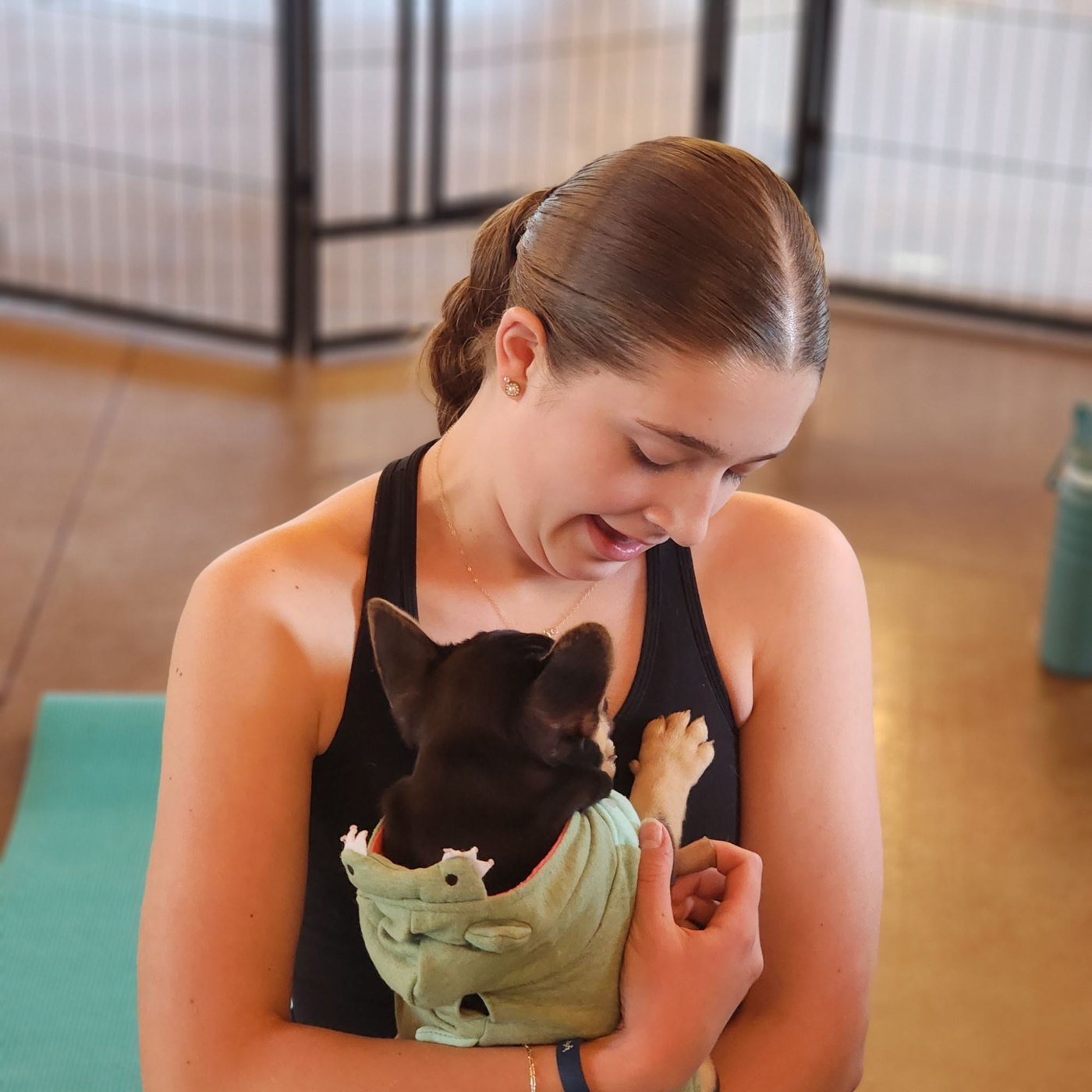 Puppy yoga with Forever Frenchies