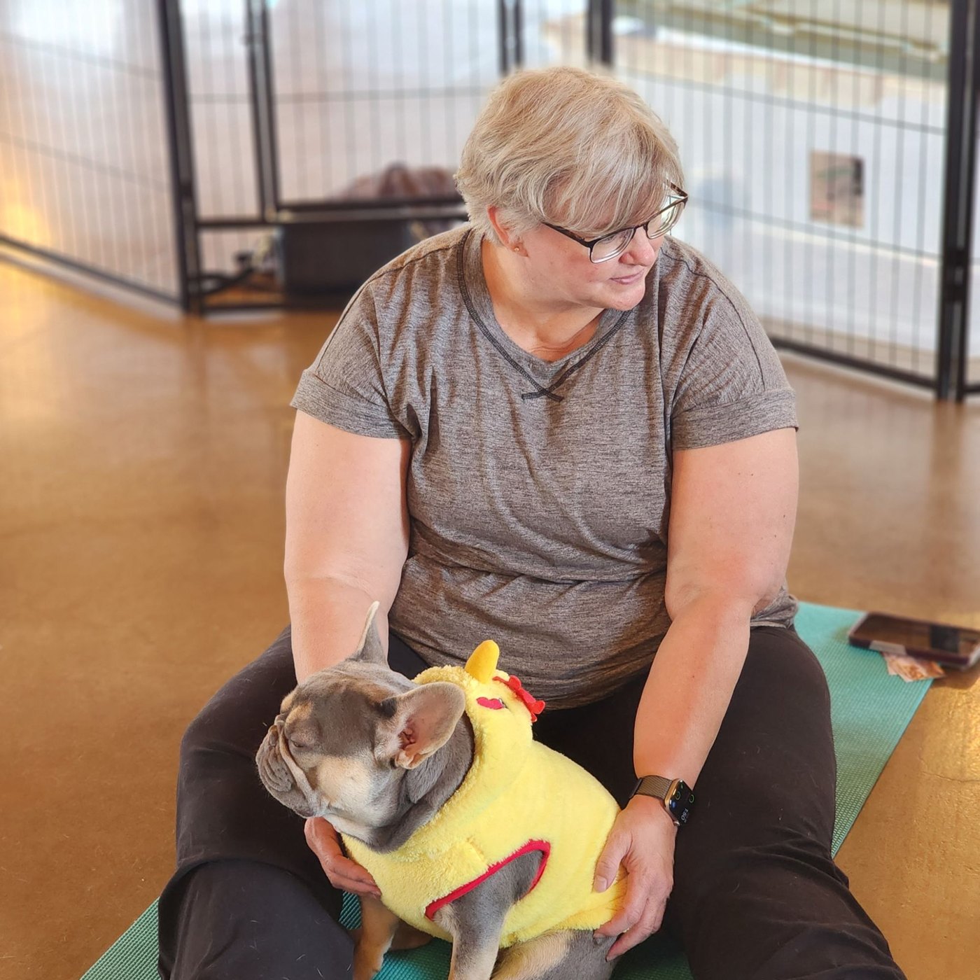 Puppy yoga with Forever Frenchies